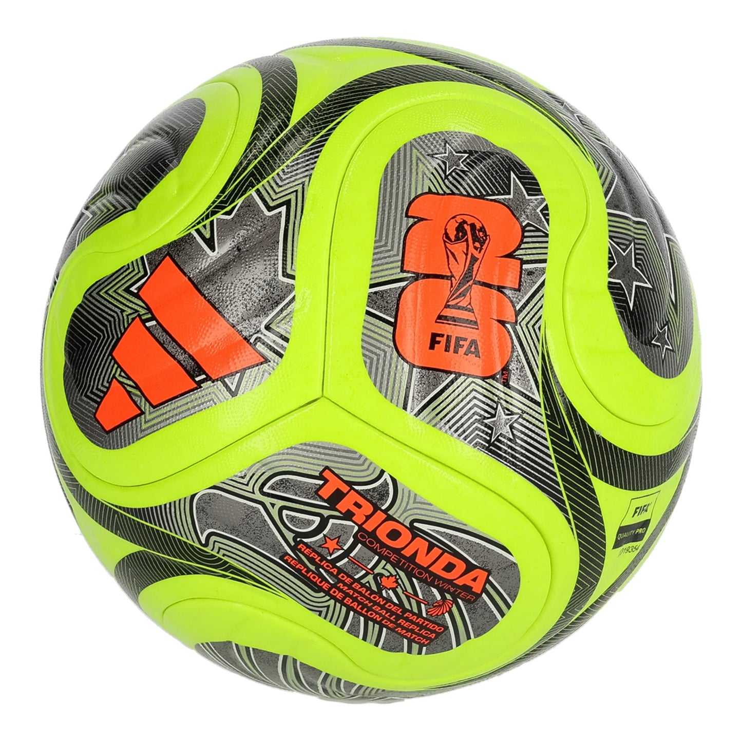 Adidas FIFA World Cup 2026 Trionda Competition Soccer Ball Yellow/Black/Silver