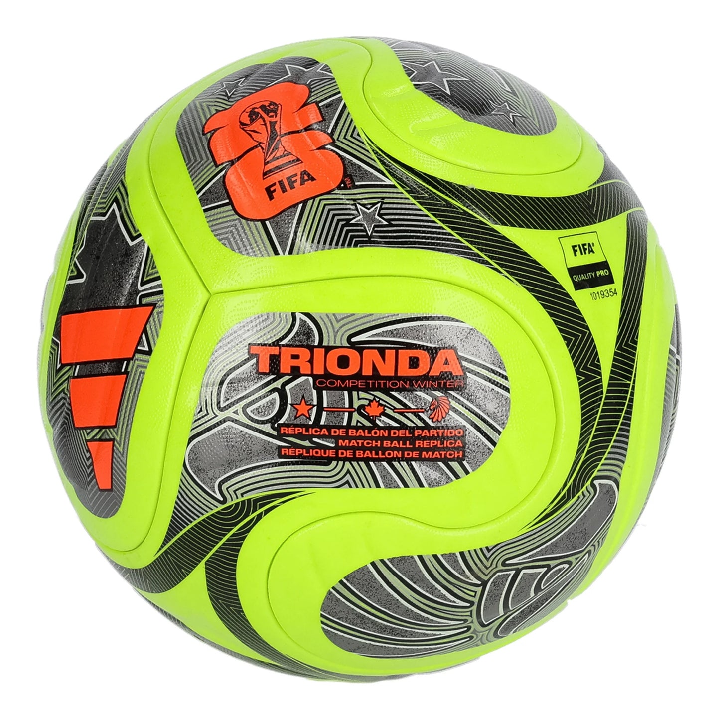 Adidas FIFA World Cup 2026 Trionda Competition Soccer Ball Yellow/Black/Silver