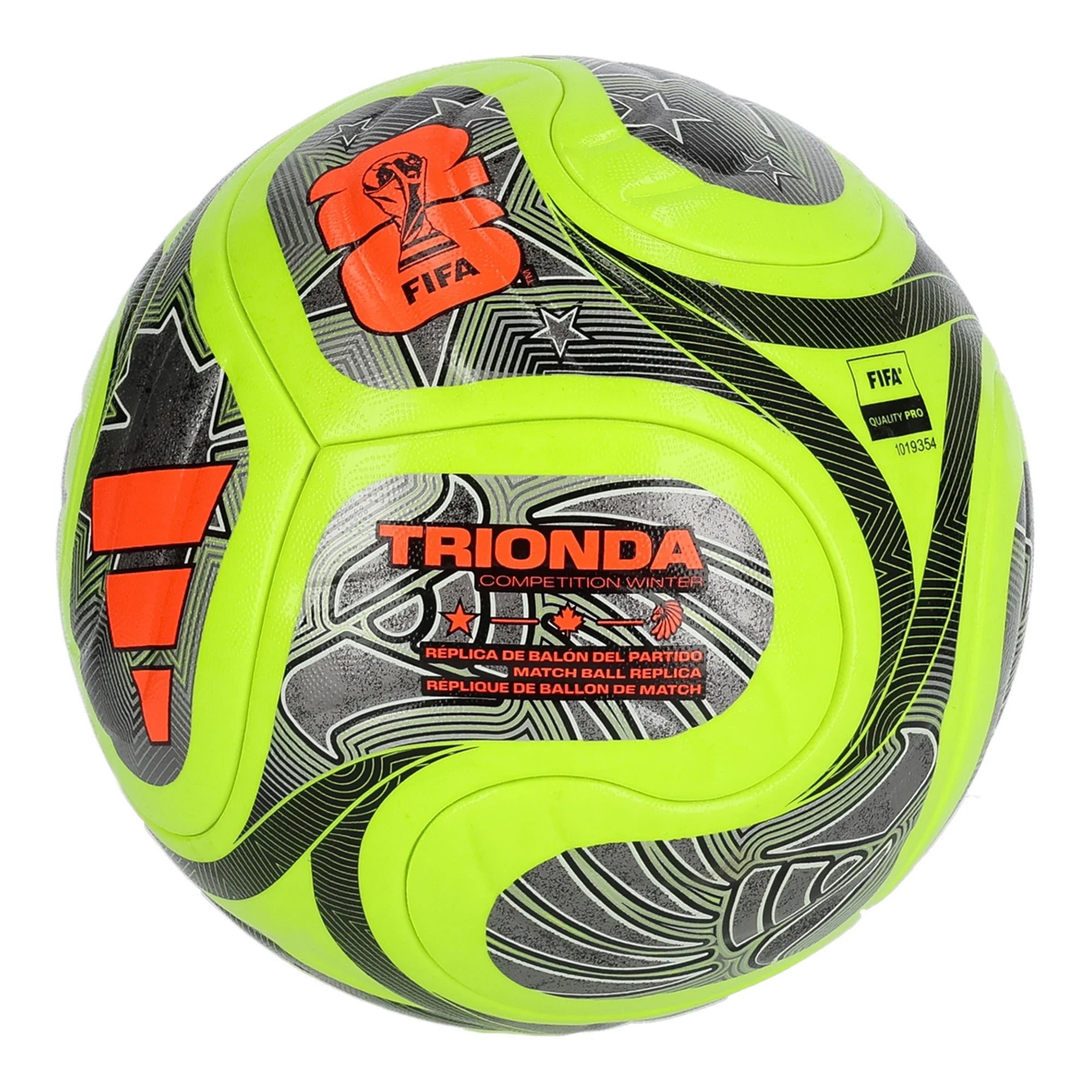 Adidas FIFA World Cup 2026 Trionda Competition Soccer Ball Yellow/Black/Silver