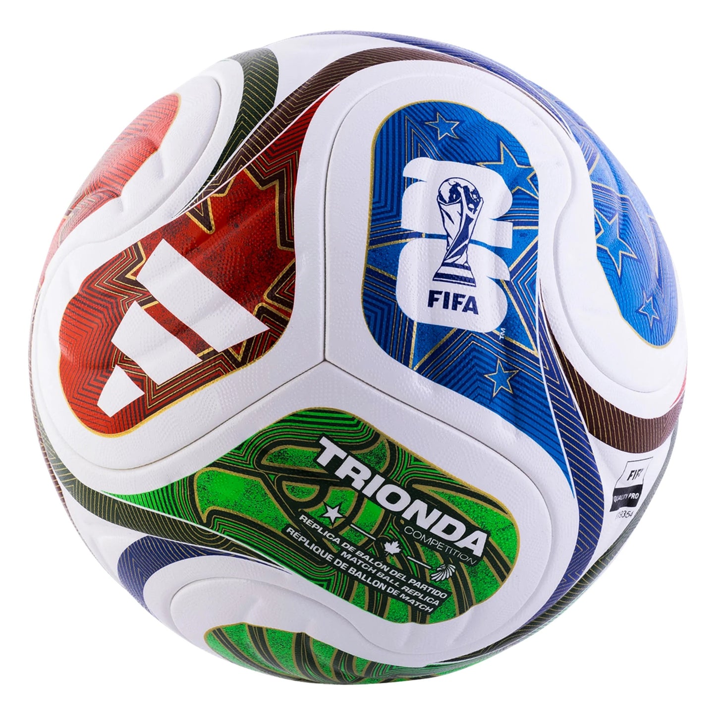 Adidas Trionda Competition FIFA World Cup 2026™ Soccer Ball - White/Blue/Red/Green
