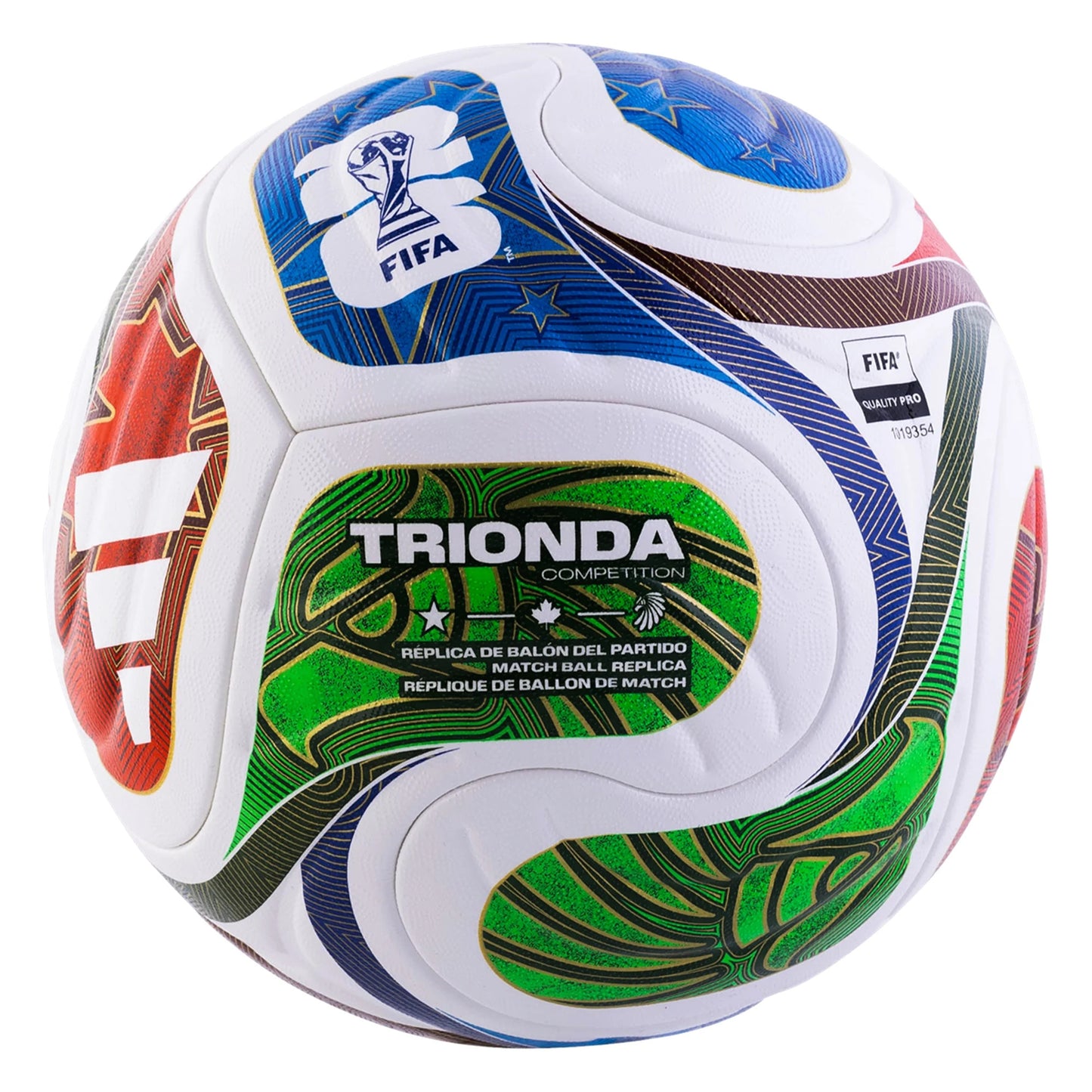 Adidas Trionda Competition FIFA World Cup 2026™ Soccer Ball - White/Blue/Red/Green