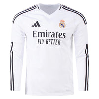 Men's Adidas Real Madrid Long Sleeve Home Jersey 2024/25