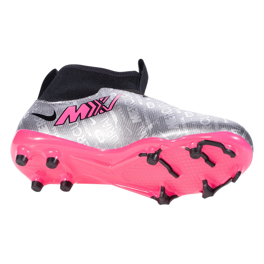 Nike Jr Zoom Superfly 9 Academy XXV FG/MG Silver/Pink