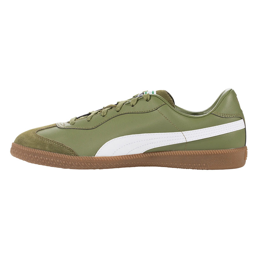 Puma King Pro 21 IT Indoor Soccer Shoe Olive Green/White