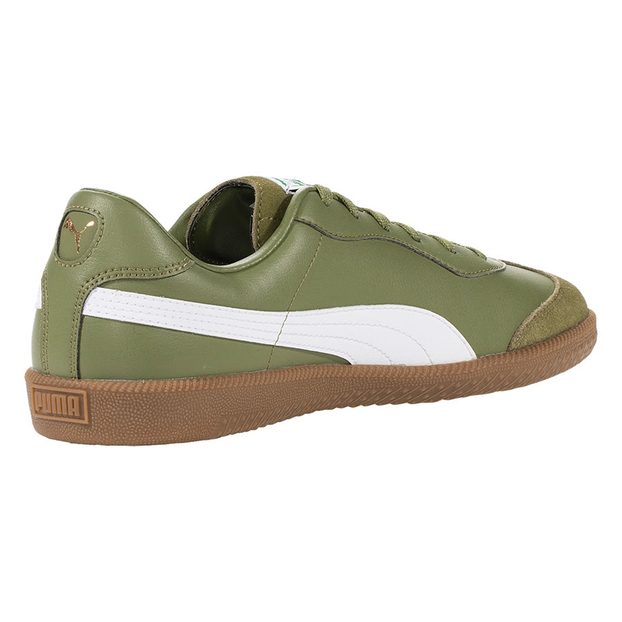 Puma King Pro 21 IT Indoor Soccer Shoe Olive Green/White