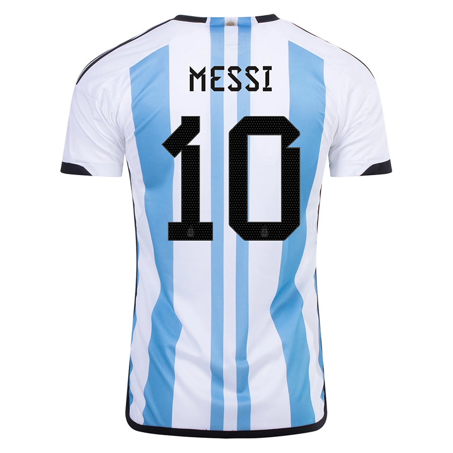 Youth's Argentina Messi Home Jersey 2022 - 3 Stars