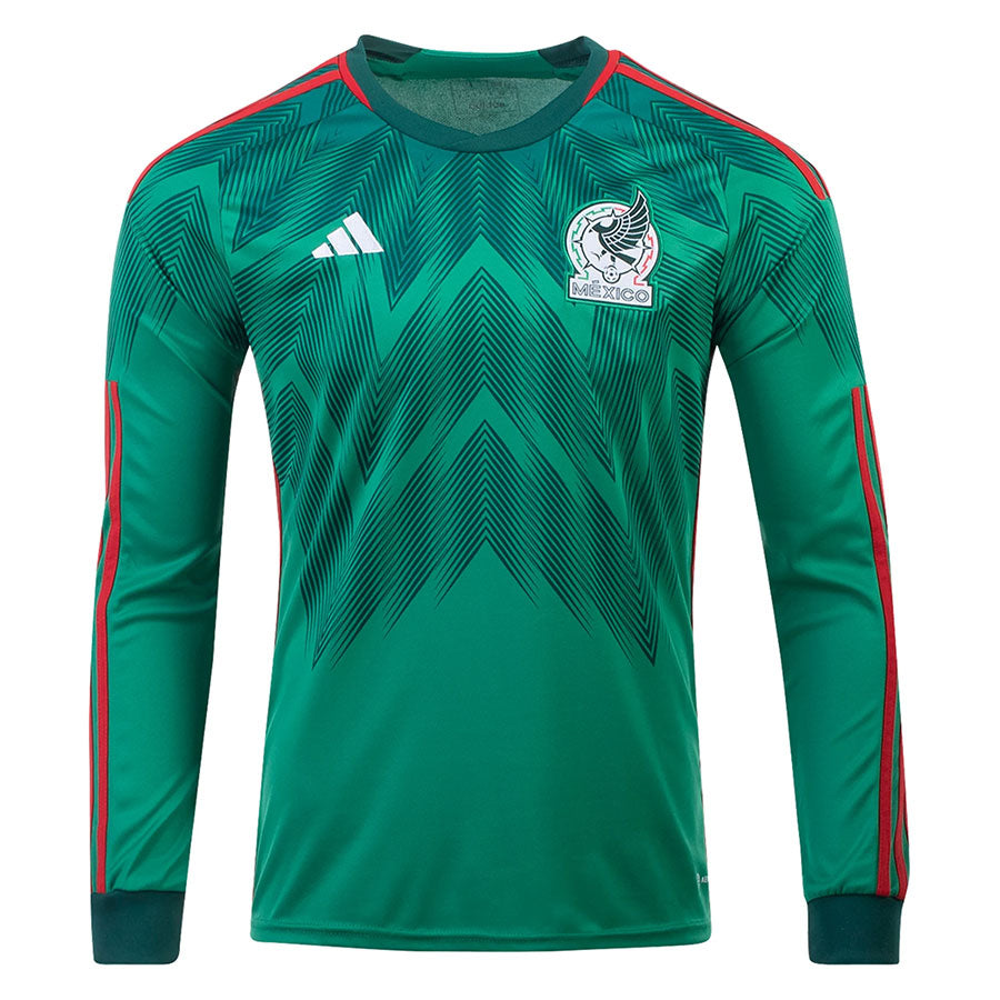 Men's Mexico Replica Home Jersey Long Sleeve 2022/23